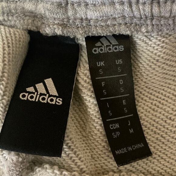 Adidas Women's Gray Logo Drawstring Tapered Leg Sweatpants Jogger Track Pants S - Picture 4 of 4